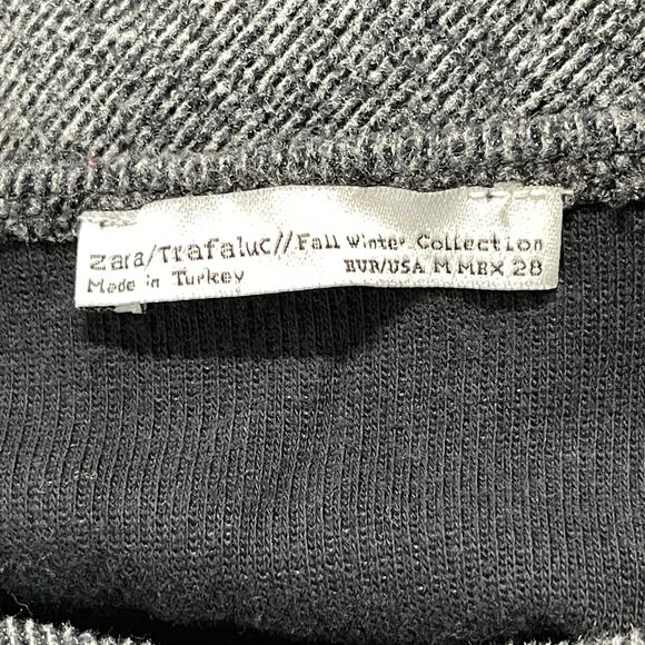 ZARA Sweater Womens Size M Gray Classic Neutral Casual Side Slits Minimalist - Picture 6 of 6